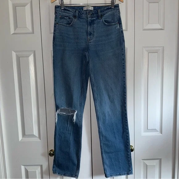 Abercrombie & fitch the 90s straight mid rise Jean 29/8/XL/L33 - Picture 5 of 11
